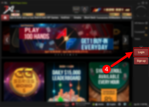 Step 4: Press the Sign up button